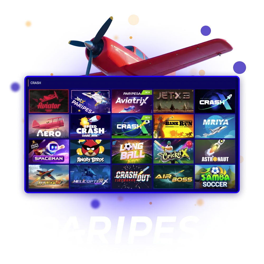 Try the high-speed crash game experience at Paripesa.