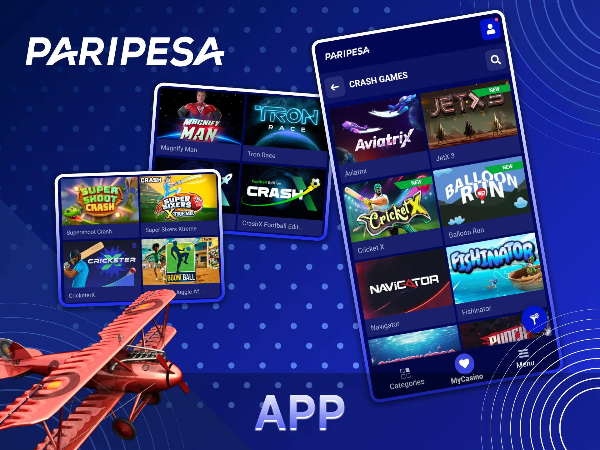It is more convenient to play crash games in the Paripesa app.
